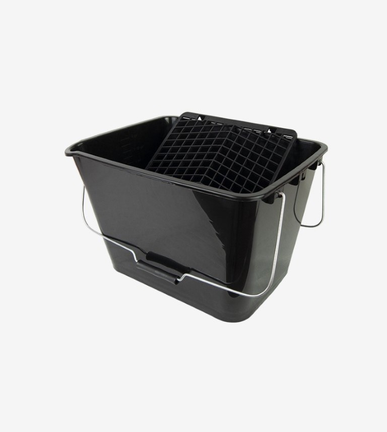 CUBETA PLASTICO 16L NEGRA+REJILLA PLASTICO PENTRILO