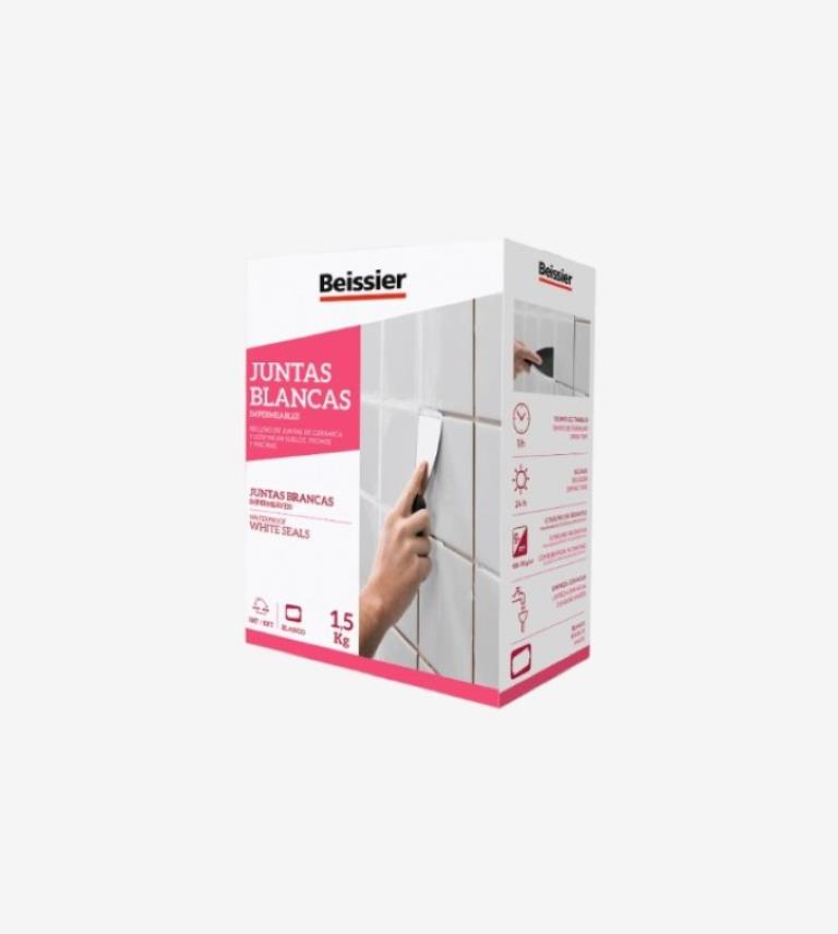 MASILLA POLVO AGUAPLAST JUNTAS BLANCAS IMPERMEABLE BEISSIER 1,5KG