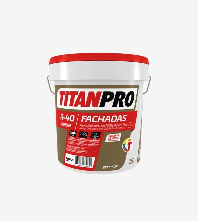 TITANPRO R40 REVESTIMIENTO 100% ACRILICA PURA MATE BASE BN 15L