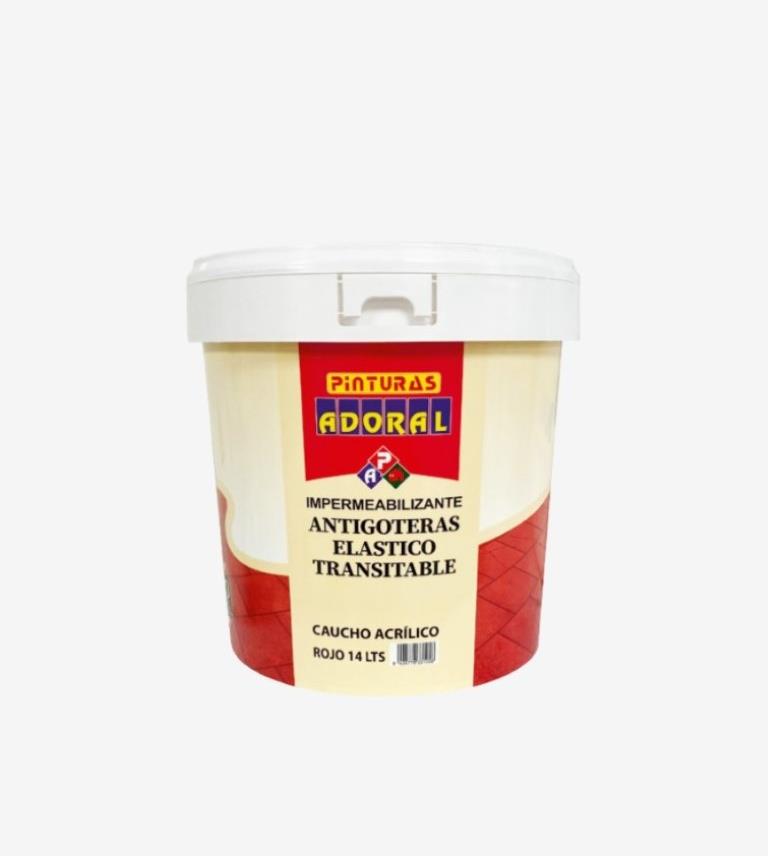 PINTURA IMPERMEABILIZANTE CAUCHO ACRILICO BLANCO ADORAL 4L