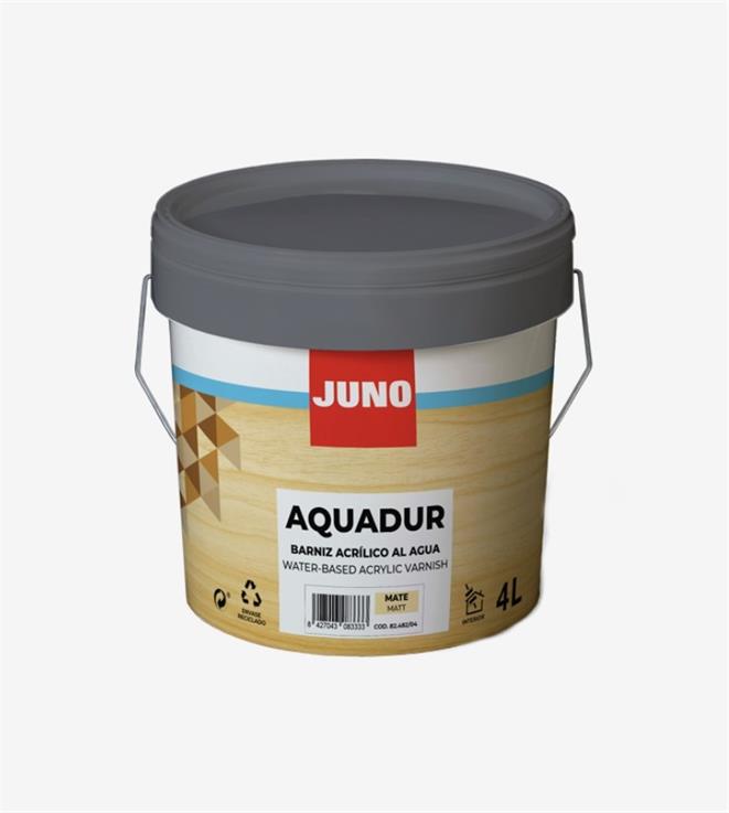 BARNIZ MATE AL AGUA AQUADUR JUNO 4L