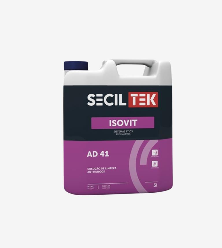 LIMPIADOR PARA MUSGOS, HONGOS Y ALGAS SOBRE CEMENTO, TEJA, PIEDRA... 5L ISOVIT AD 41 SECILTEK