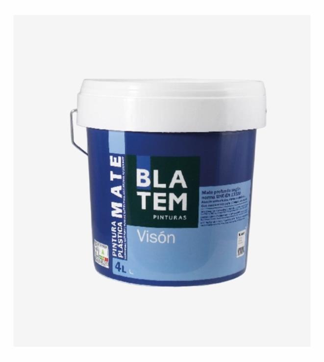 PINTURA PLASTICA VINILICA MATE VISON BLANCO BLATEM 4L
