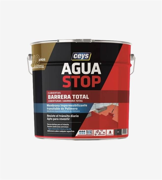 MEMBRANA IMPERMEABILIZANTE AGUA STOP BARRERA TOTAL GRIS CEYS 4KG