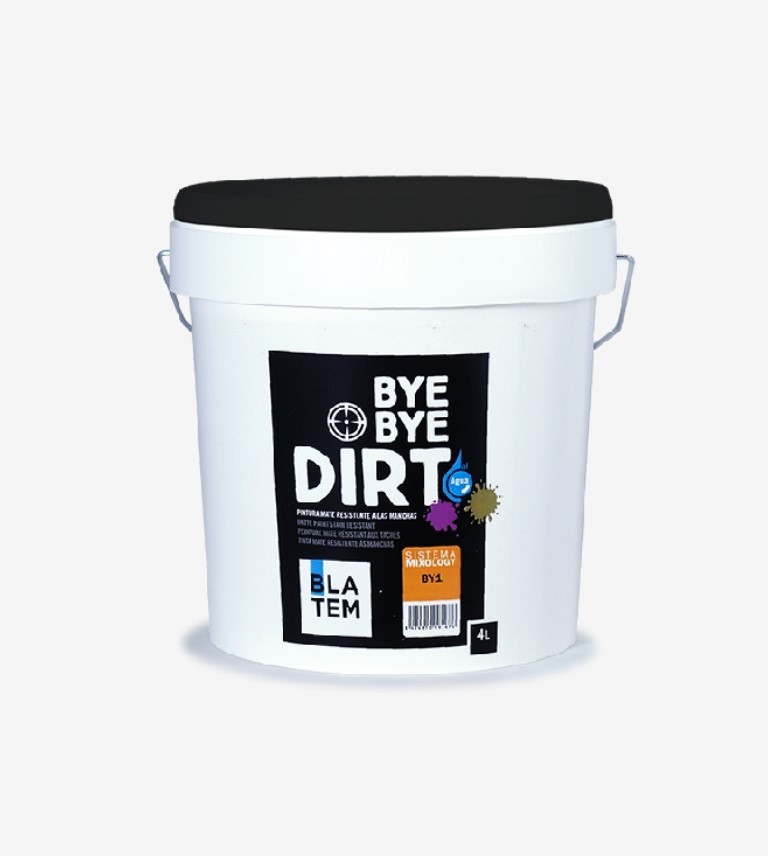 PINTURA PLASTICA MATE SEDOSO BYE BYE DIRT BASE BY3-TR BLATEM 4L