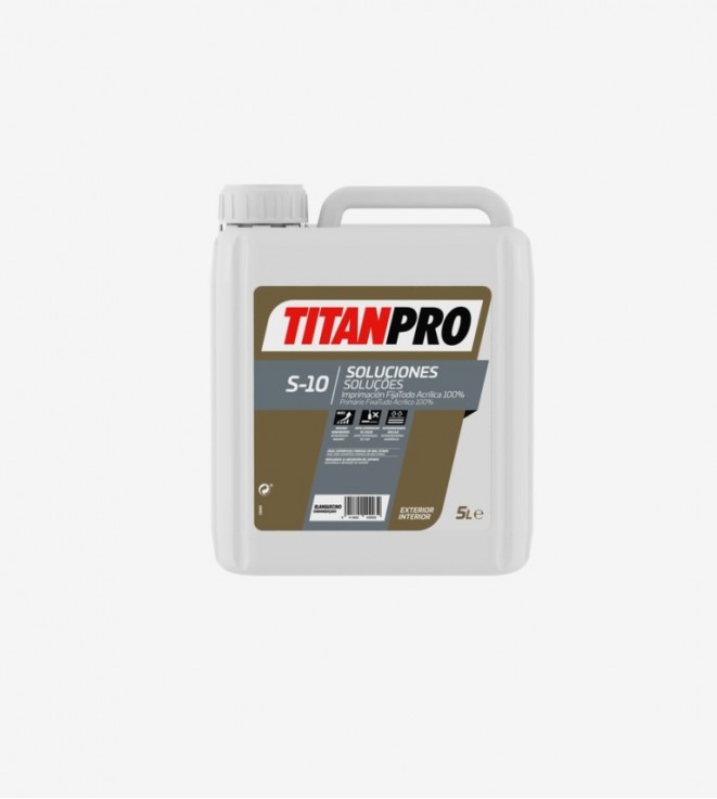 TITANPRO S10 IMPRIMACION FIJA TODO ACRILICA 100% INCOLORO 5L
